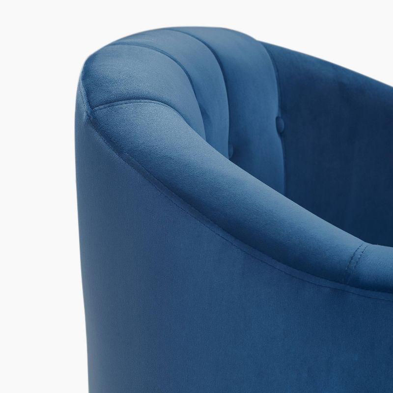 Ivey 28.5" Blue Velvet Barrel Accent Chair