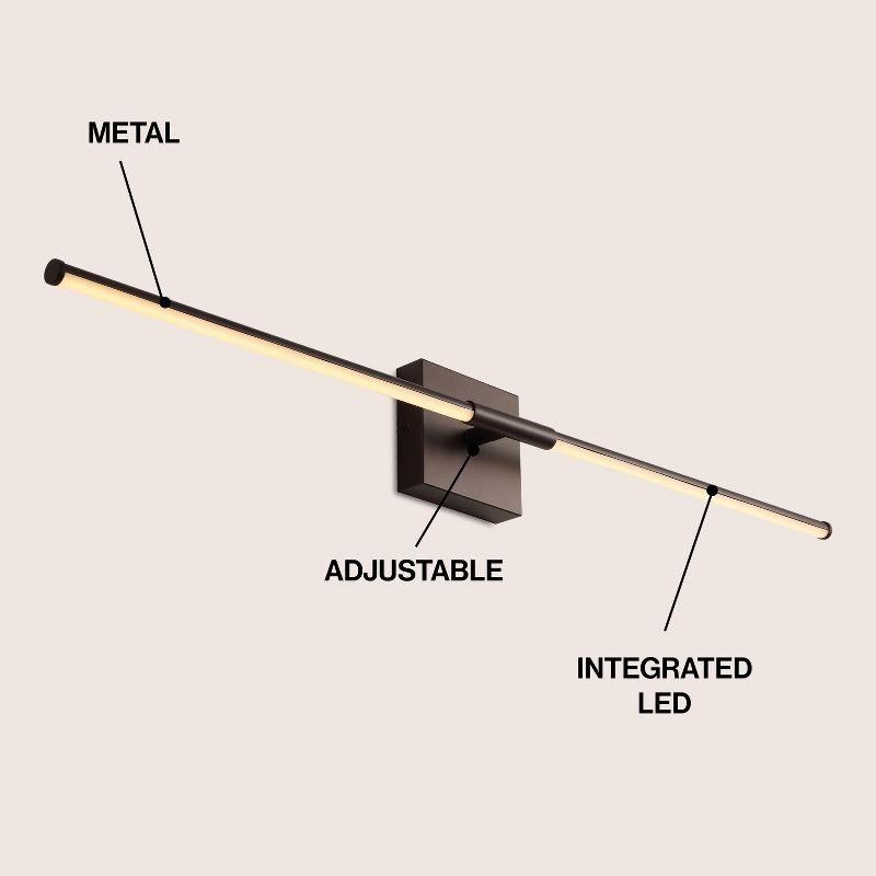 JONATHAN Y Makena 16.25" Modern Minimalist Dimmable Integrated LED Metal Wall Sconce, Oil Rubbed Bronze