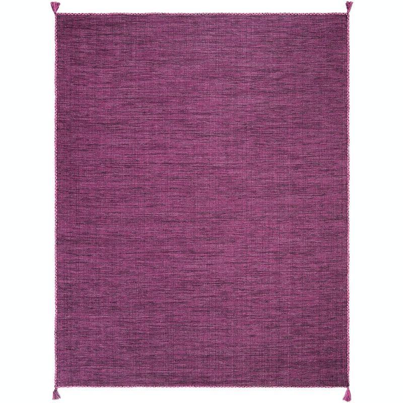 Montauk 8' x 10' Purple/Black Handmade Cotton Area Rug