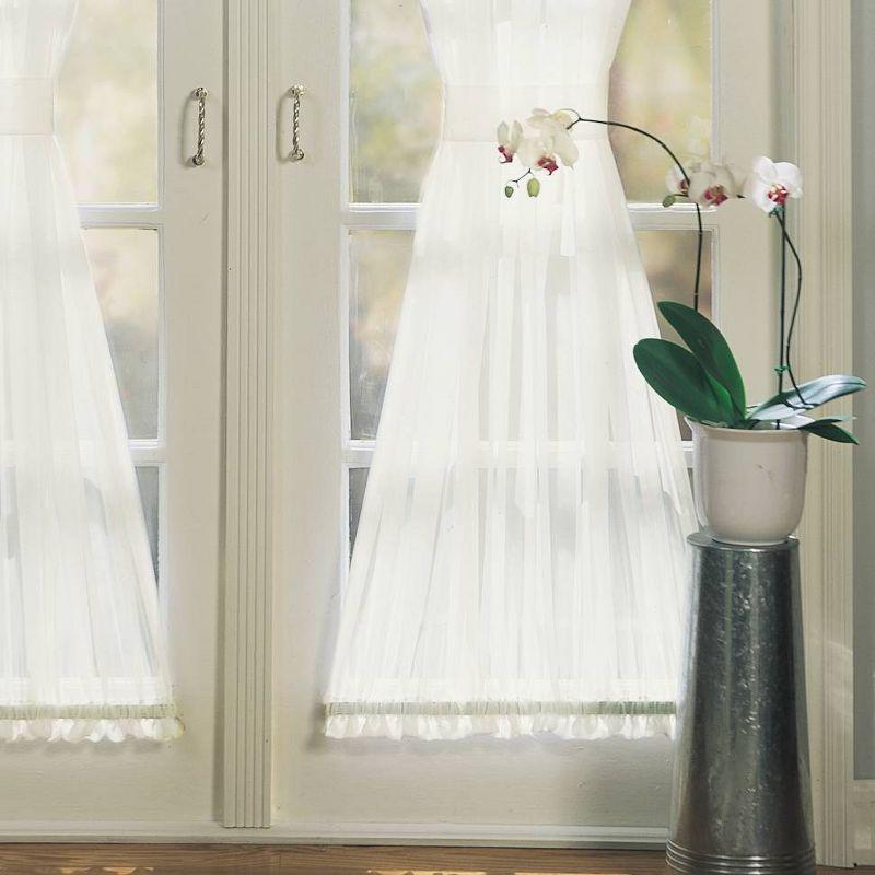 Emily Voile Rod Pocket Sheer Door Curtain Panel - No. 918