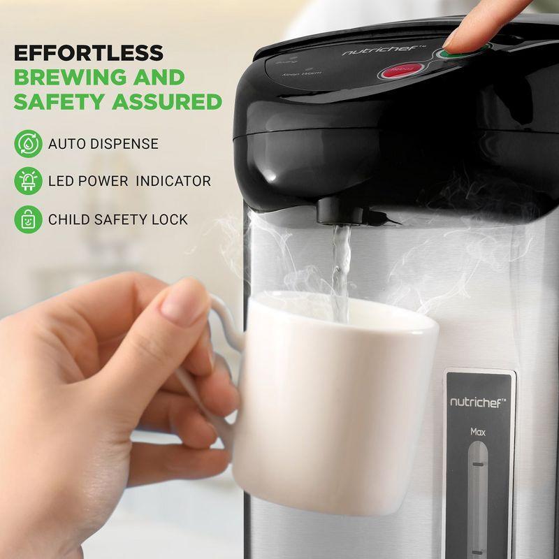 NutriChef 5 Qt Stainless Steel Electric Water Boiler & Warmer, PKWK63