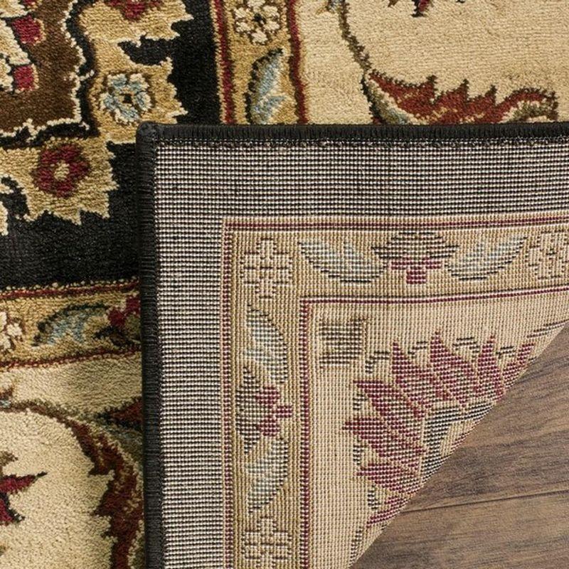 Lyndhurst LNH555 Power Loomed Area Rug - Black/Ivory - 5'3"x7'6" - Safavieh