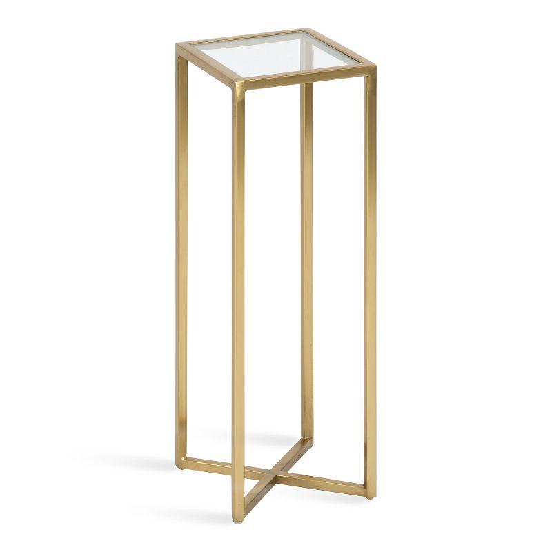 Kate and Laurel Jaspur Square Metal Drink Table, 7x7x21, Gold