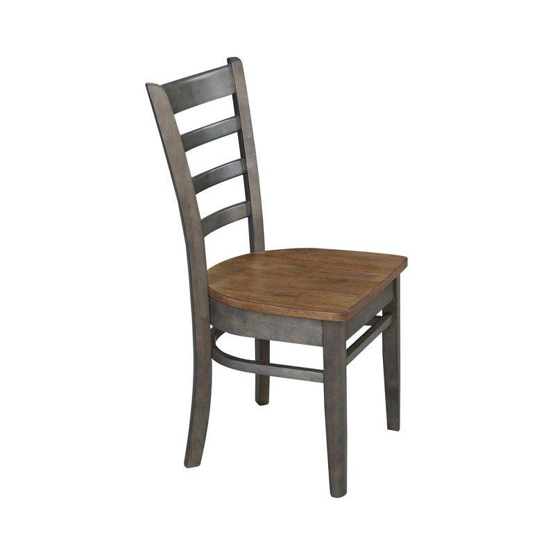 Emily High Ladderback Black Wood Side Chair