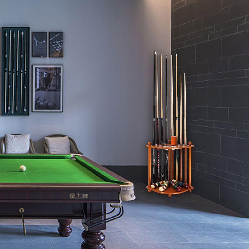 GSE Games & Sports Expert 8 Billiard Pool Cue Stick Corner Rack with Score Counter