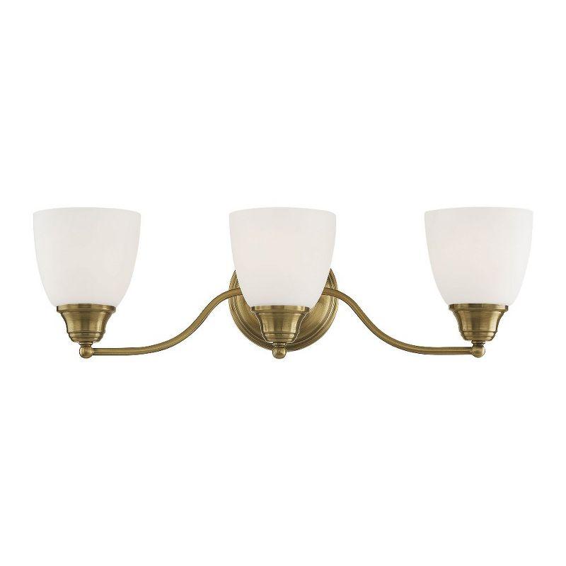 Livex Lighting Somerville 3 - Light Vanity in  Antique Brass