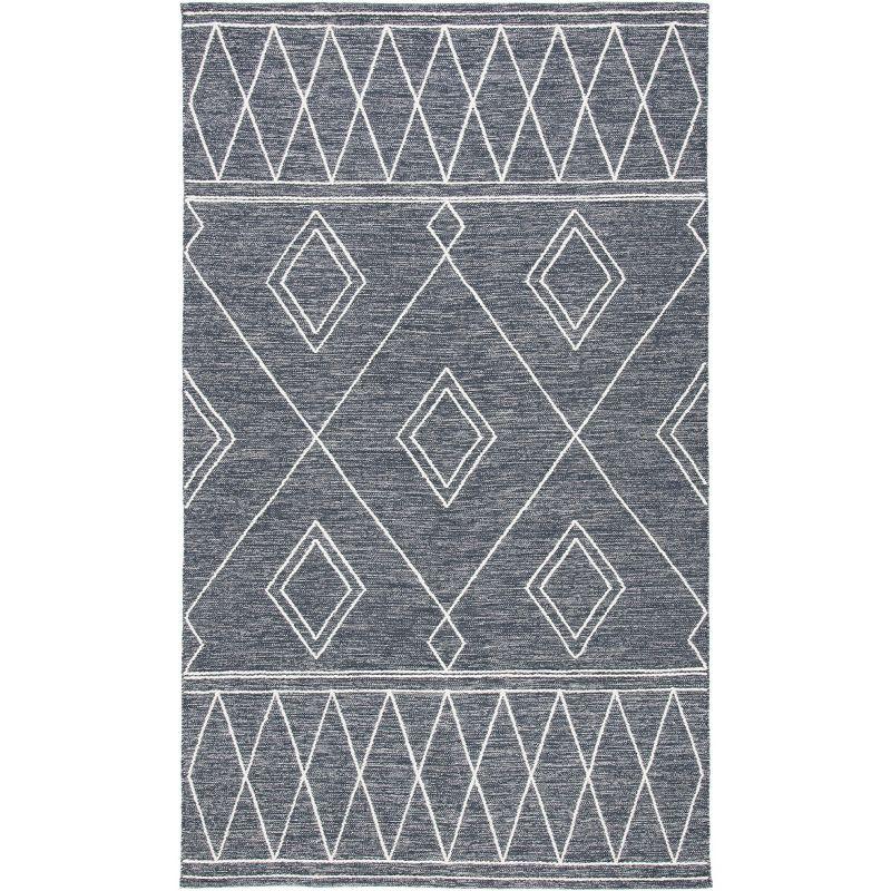 Steelside™ Holtby Southwestern Hand-Woven Flatweave Charcoal/Ivory Area Rug