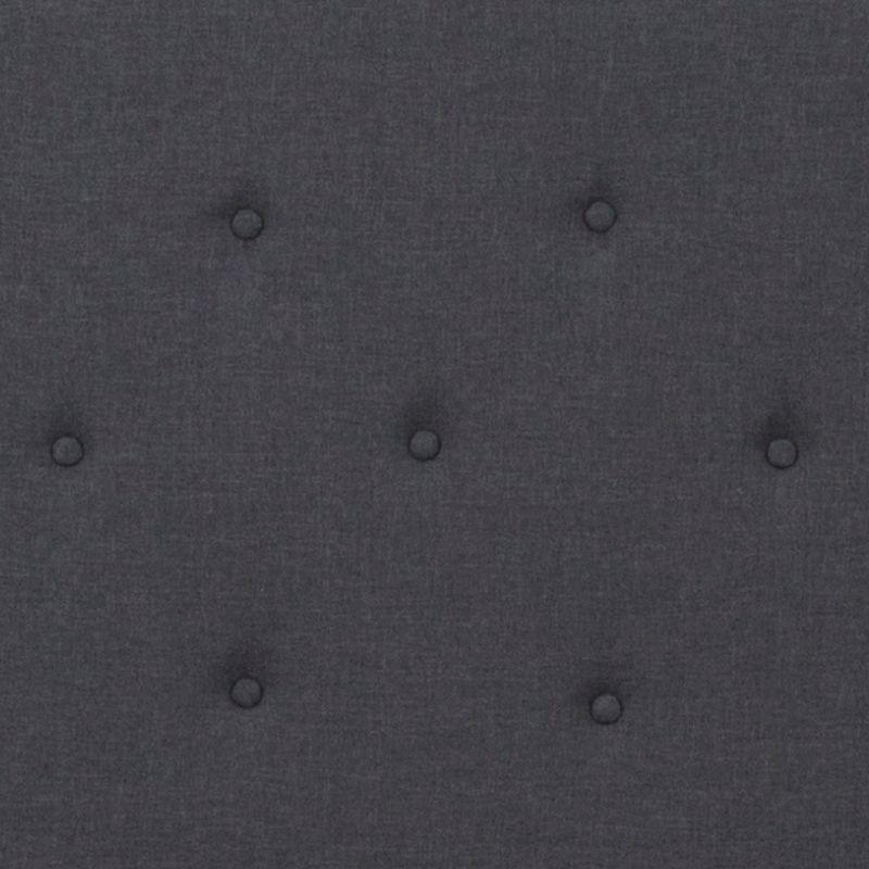 Flash Furniture Roxbury Twin Size Tufted Upholstered Platform Bed in Dark Gray Fabric