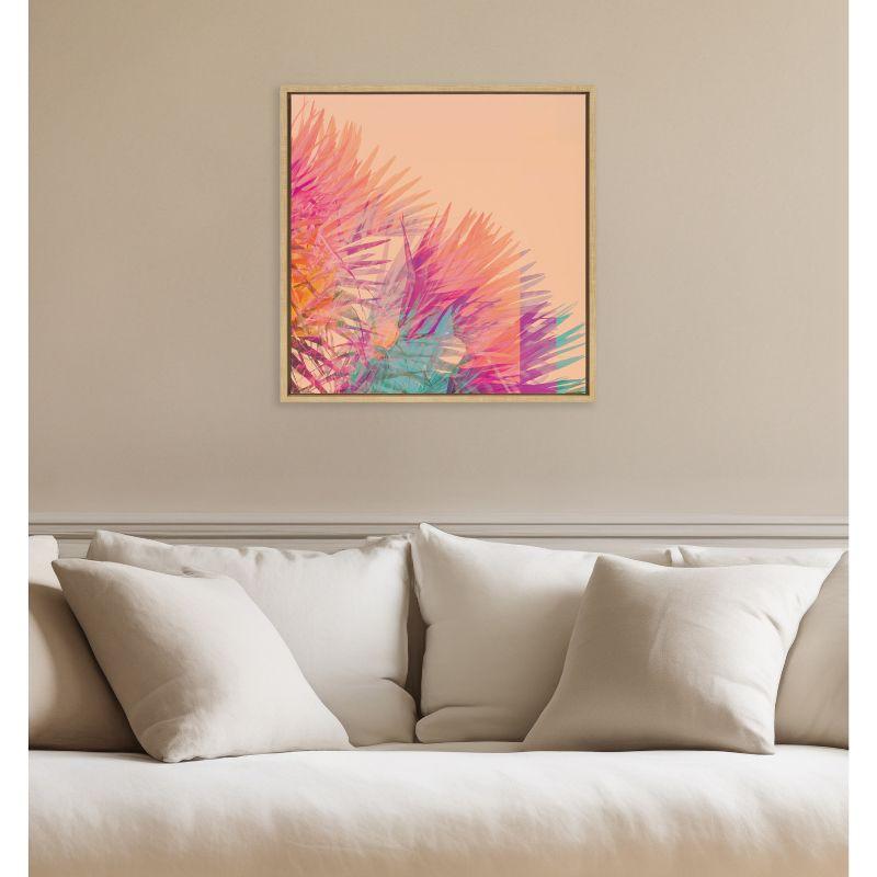 Kate & Laurel All Things Decor 22"x22" Sylvie Sun Burn 2 Wall Art by Alicia Bock Natural: Contemporary Canvas, Framed Digital Art