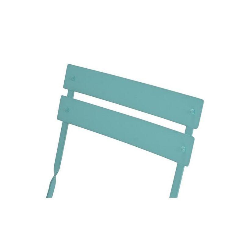 Carolina Living Bistro 30" Round Table Outdoor Set - Set of 3 - Teal