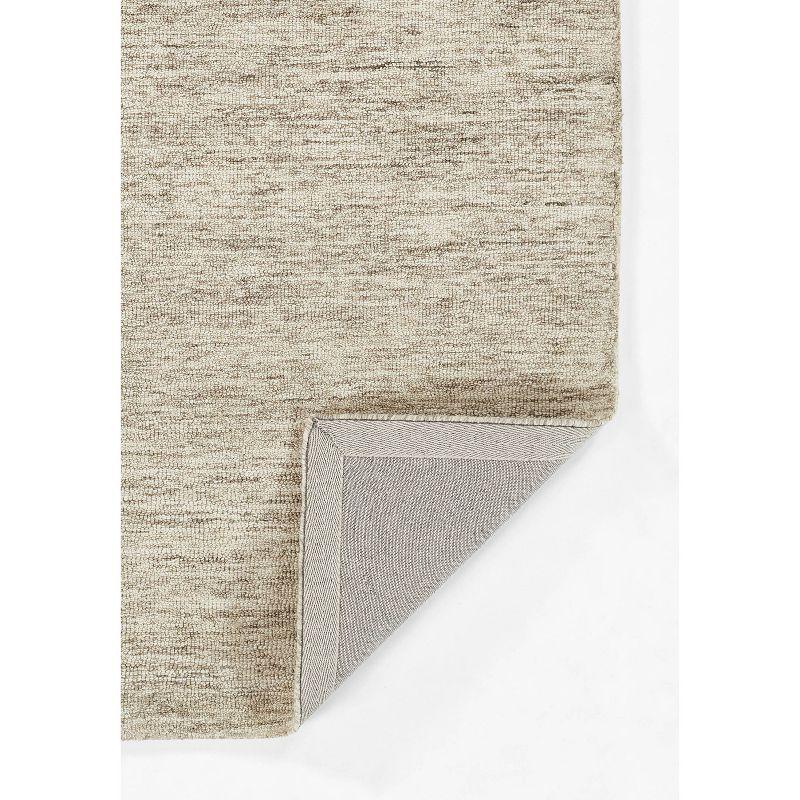 Momeni 8'x10' James Solid Handtufted Area Rug Natural: Wool, Low Pile, Rectangle, Indoor, Tufted, Vacuum Care