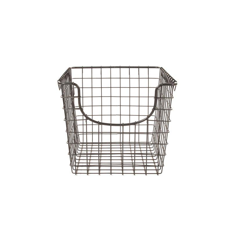 Spectrum Diversified Scoop Small Basket Dark Silver