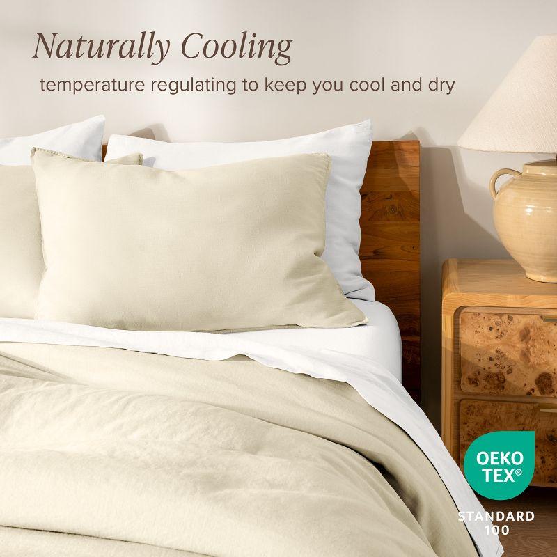 Bare Home Modern & Contemporary 100% Linen Duvet Cover Set