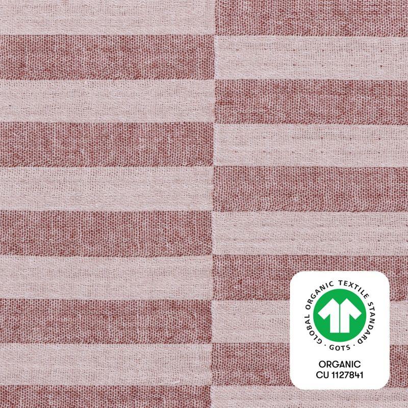babyletto Maroon Stripe Muslin Crib Sheet