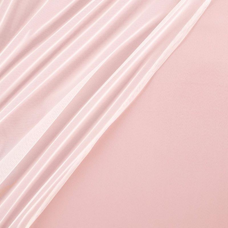 Rose Blush Blackout Sheer Grommet Curtain Panels, 52 x 84