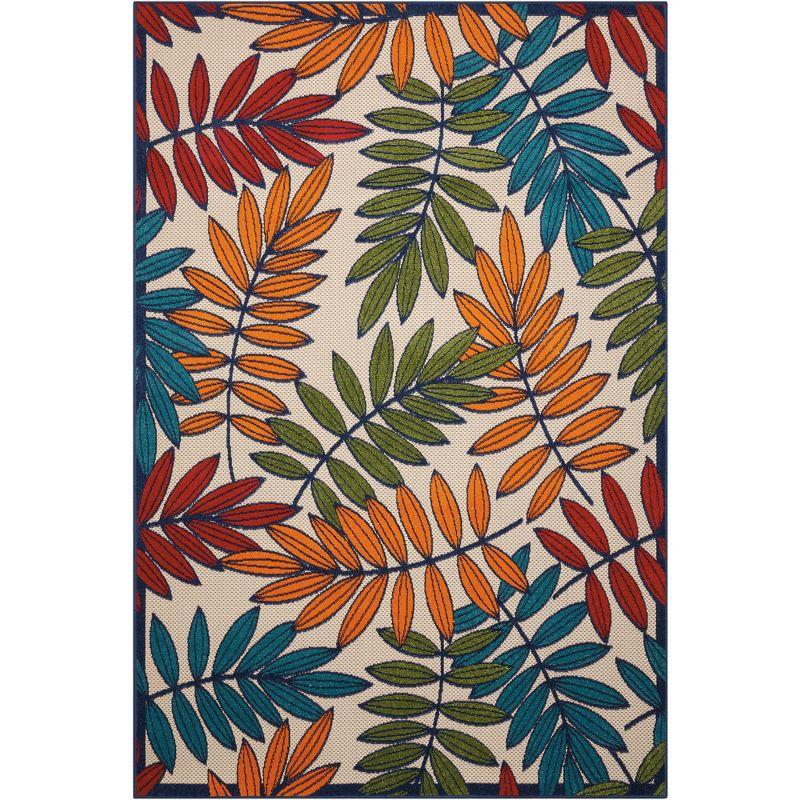 Nourison Aloha Floral Leaf Outdoor Area Rug