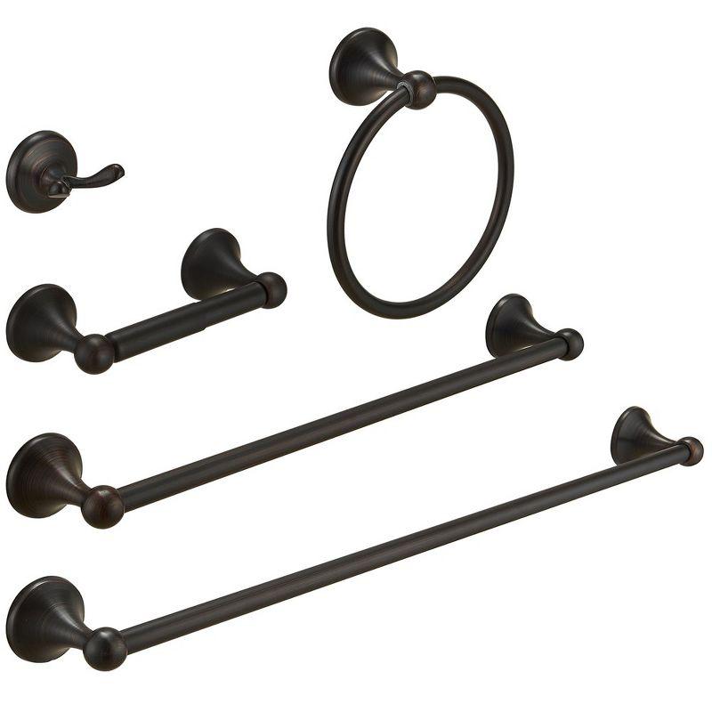 Oil-Rubbed Bronze 5-Piece Bathroom Hardware Set