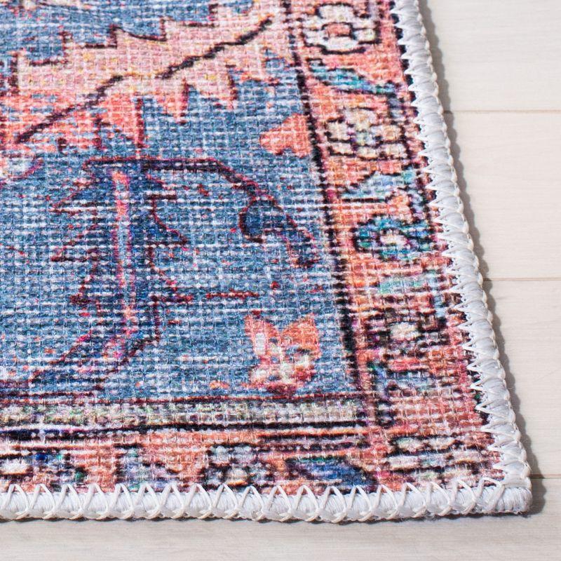 Serapi SEP356 Power Loomed Machine Washable Skid-Resistant Indoor Area Rug - Light Blue/Beige - 6'7"x9' - Safavieh