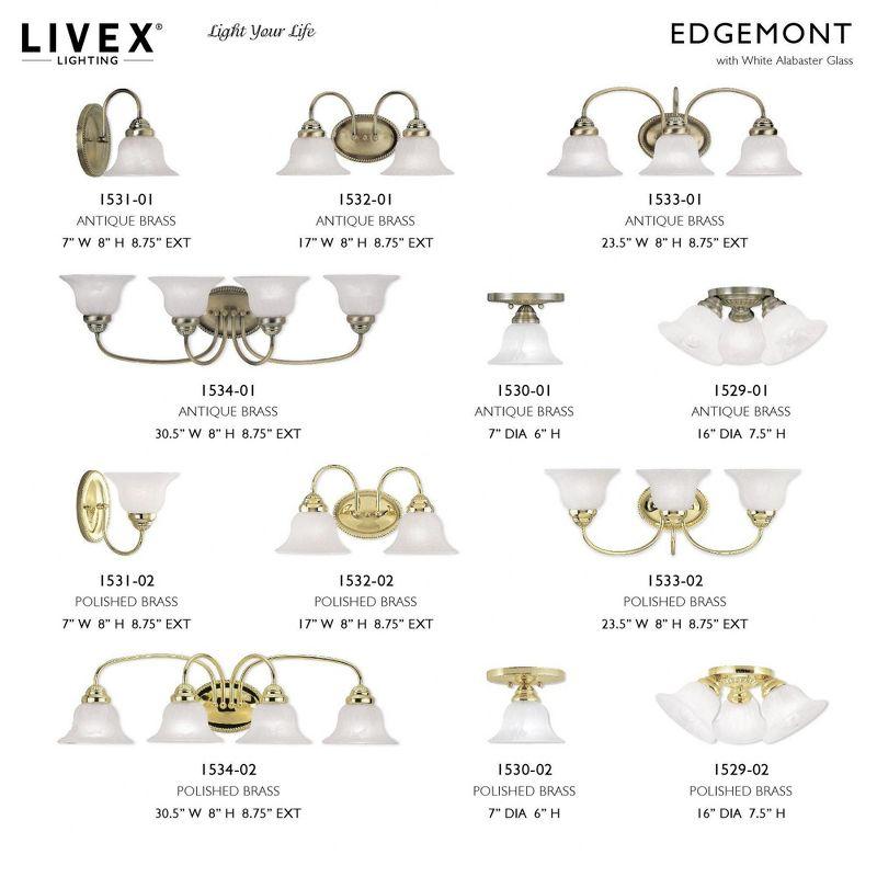 Livex Lighting Edgemont 1 - Light Vanity in  Polished Brass