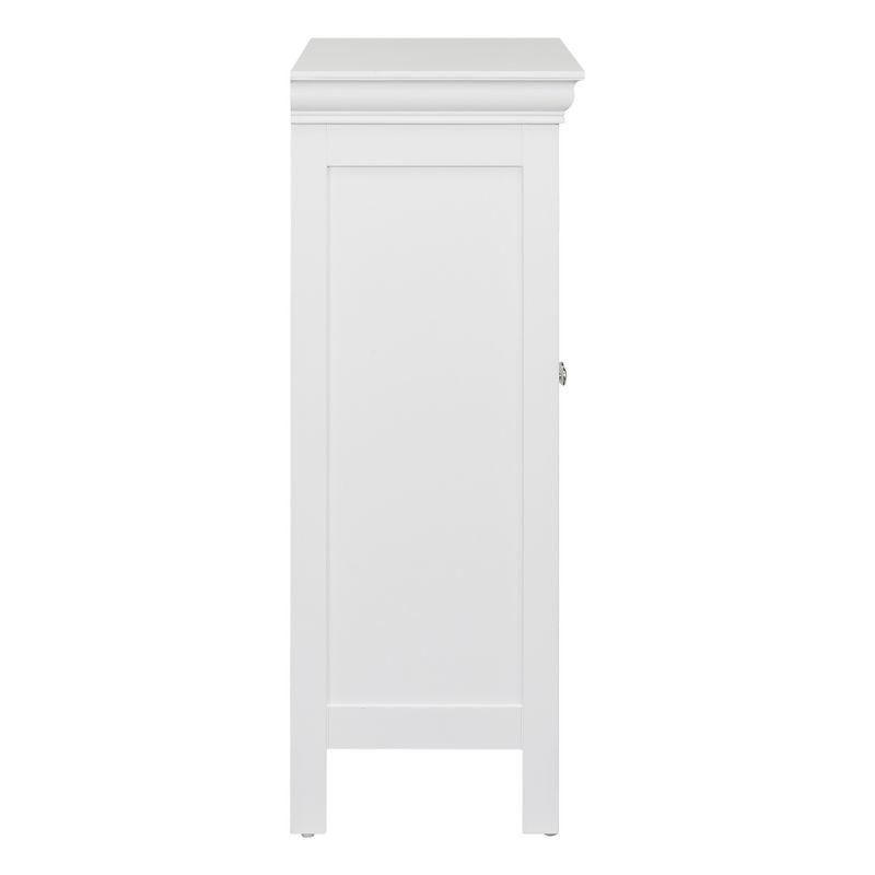 Teamson Home Stratford Freestanding Bathroom Cabinet with Two Doors White : Microfiber, Machine Washable, Non-Slip Backing