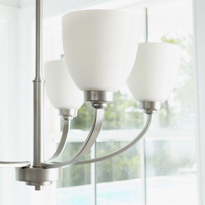 Quorum Lighting Reyes 5-Light Chandelier, Classic Nickel, 26 Width, 24.25 Height