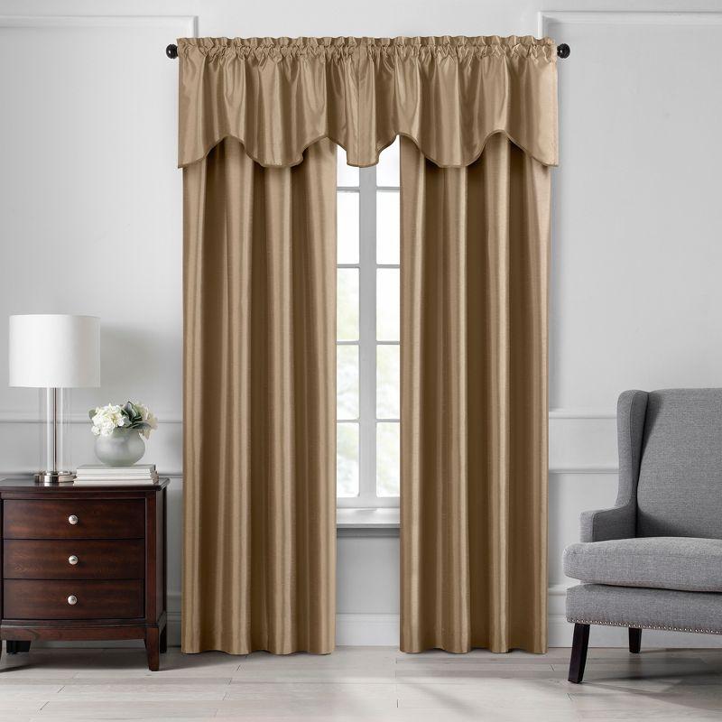 Elrene Colette Faux Silk Blackout Single Window Curtain Panel - Elrene Home Fashions