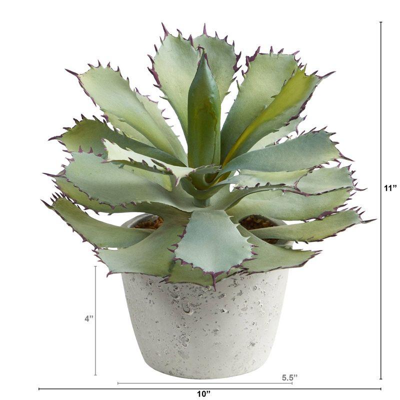 Luminous Summer Succulent 13" Potted Artificial Plant with Lights