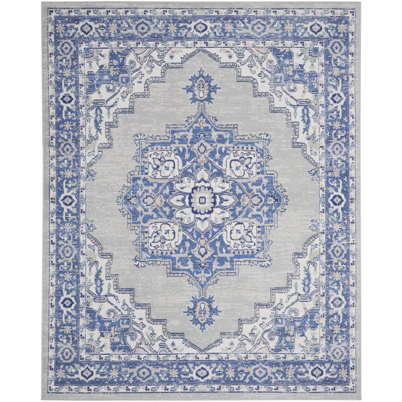 Nourison Whimsicle WHS03 Indoor only Area Rug - Grey Blue 8' x 10'
