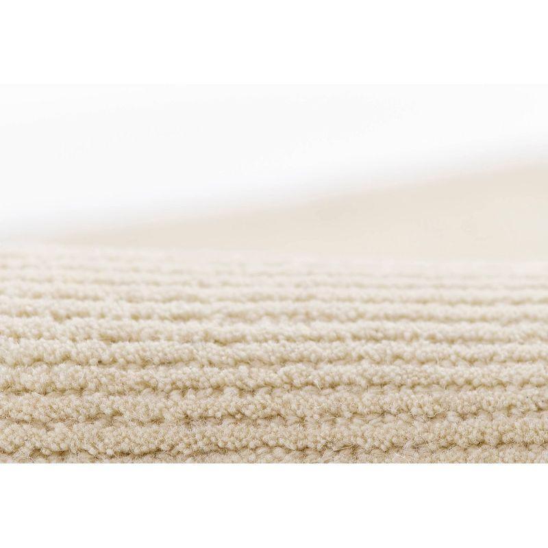 Momeni 2'x4' Everett Beverly Handtufted Area Rug Ivory: Wool, Geometric Abstract Pattern, Low Pile, Indoor Use