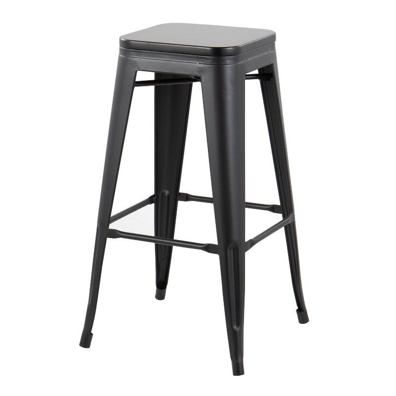 Contemporary Barstool In Steel And Wood By Lumisource - Set Of 2 (Set of 2)