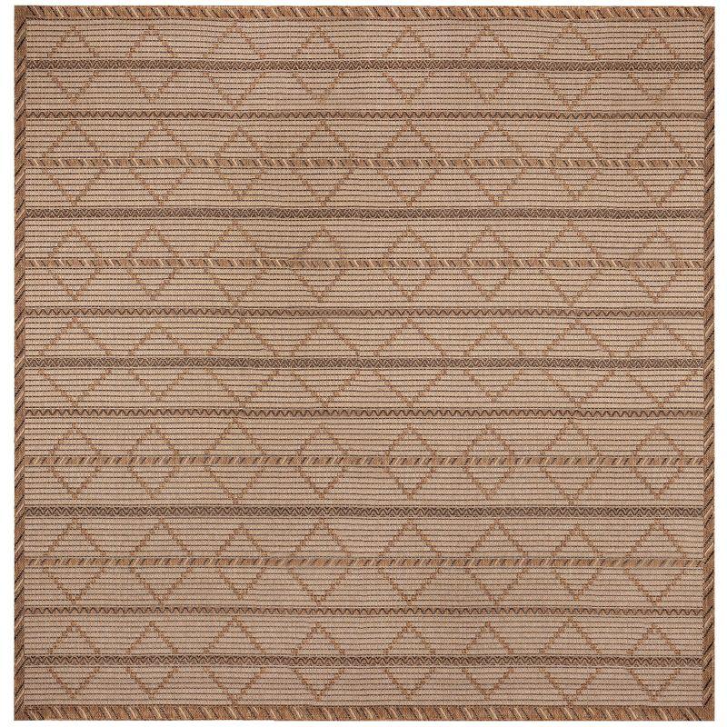 Liora Manne Monterey Delicate Diamond Indoor/Outdoor Rug Black 7'10" Square