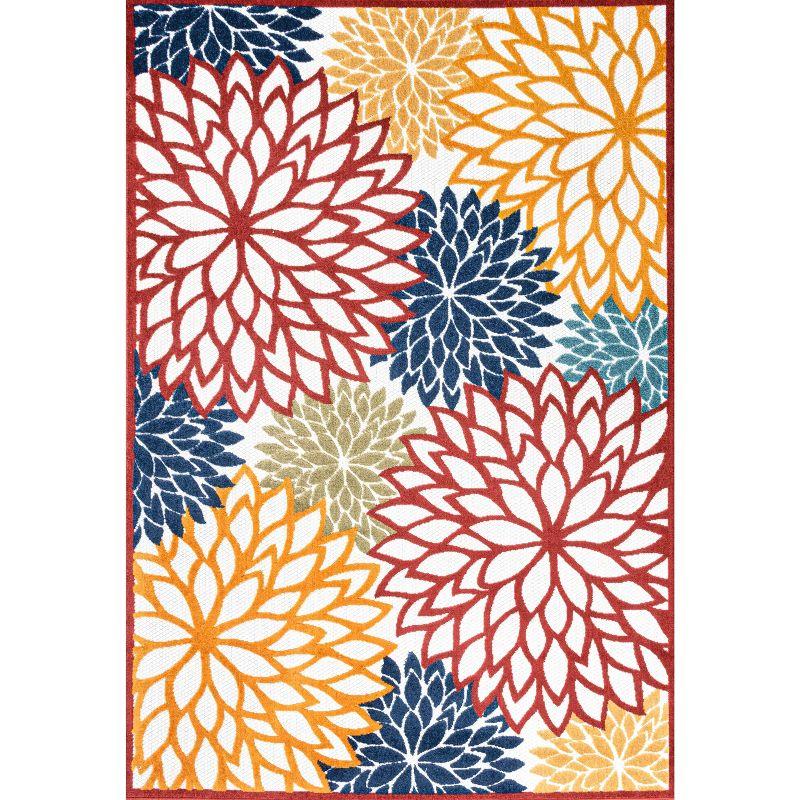 Minori Floral Indoor/Outdoor Runner Rug - JONATHAN Y