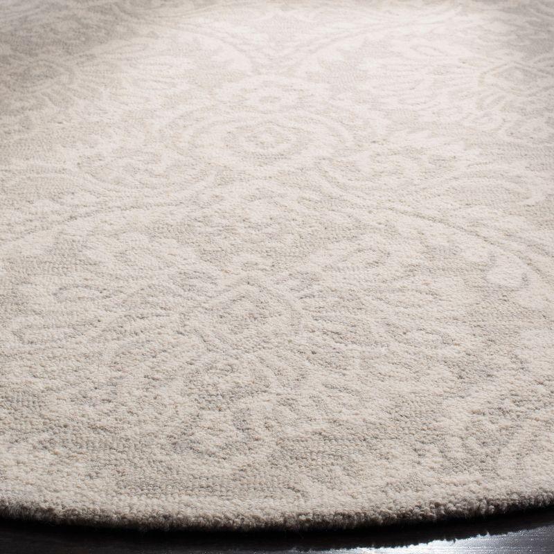Tansy Handmade Wool Silver / Ivory Rug