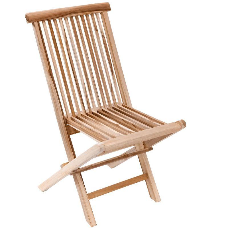 Nordic Teak Natural Outdoor Patio Folding Chair