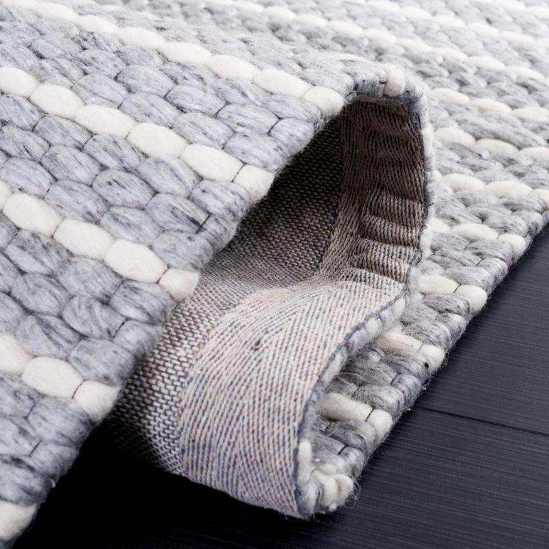 Marbella MRB207 Hand Woven Indoor Accent Rug - Grey/Ivory - 4'x6' - Safavieh