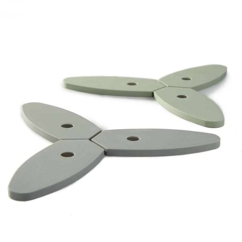 Sage Foldable Magnetic Silicone Trivet Set