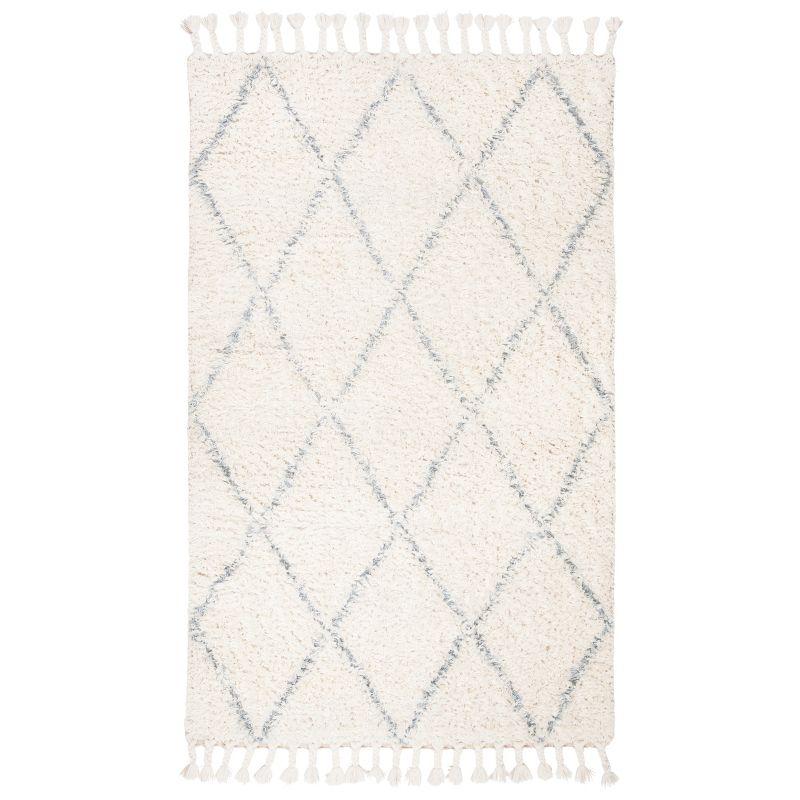 Casablanca CSB951 Hand Tufted Area Rug - Blue/Ivory - 4' X 6' - Safavieh.