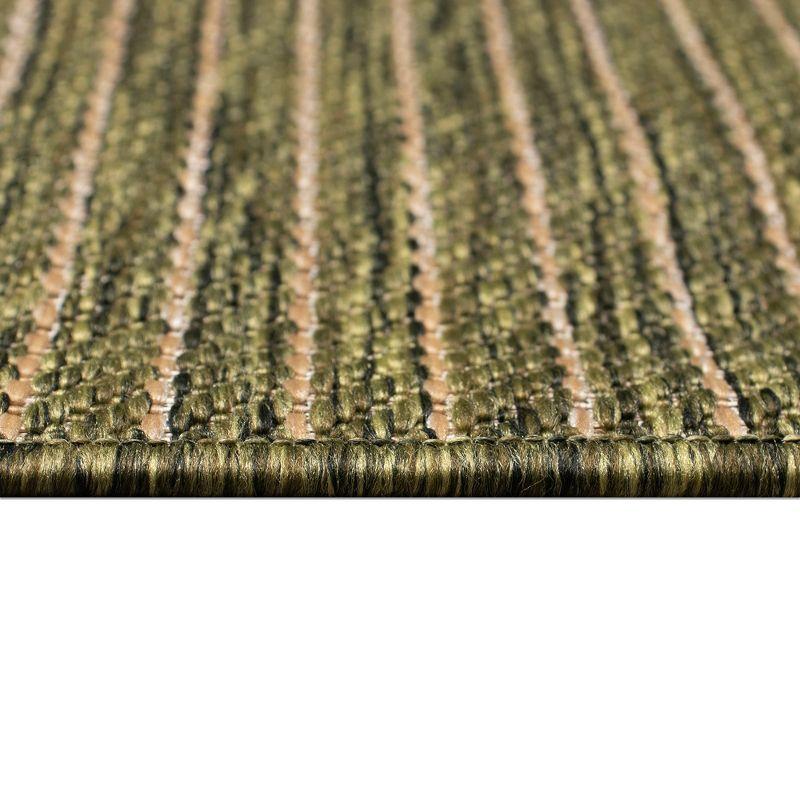 Liora Manne Carmel Texture Stripe Indoor/Outdoor Rug Green 7'10" x 9'10"