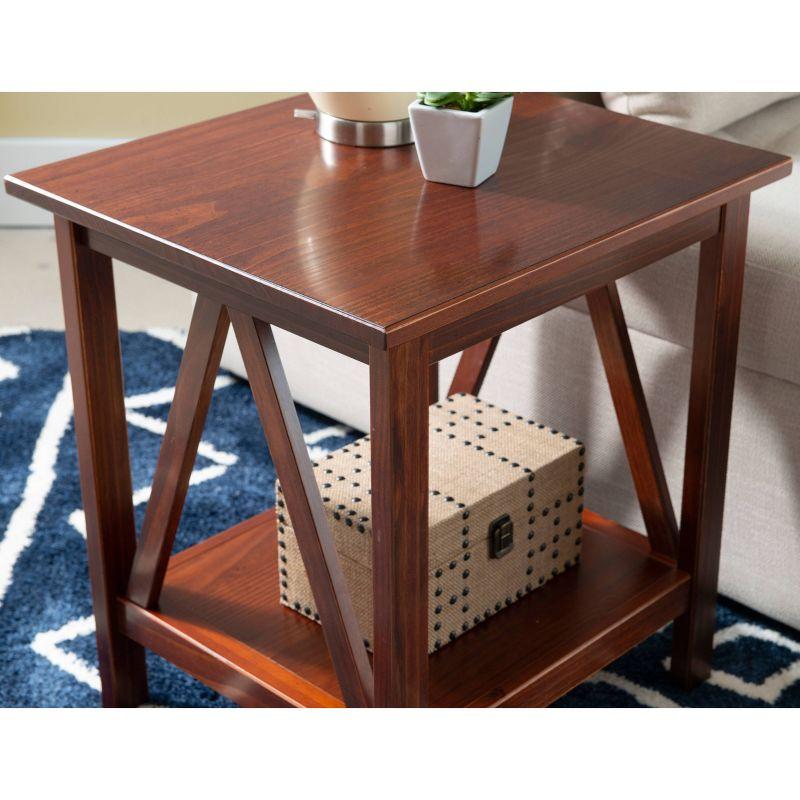 20" Titian Transitional End Table Brown - Linon
