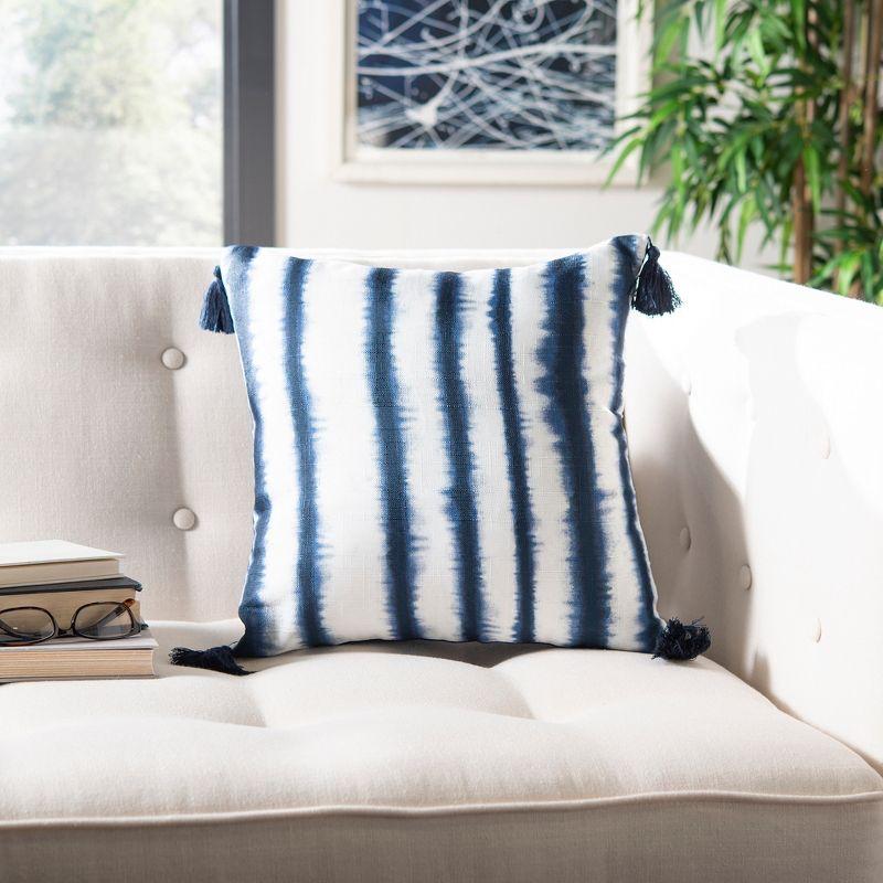 Cassia Pillow - Navy/White - 16"X16" - Safavieh