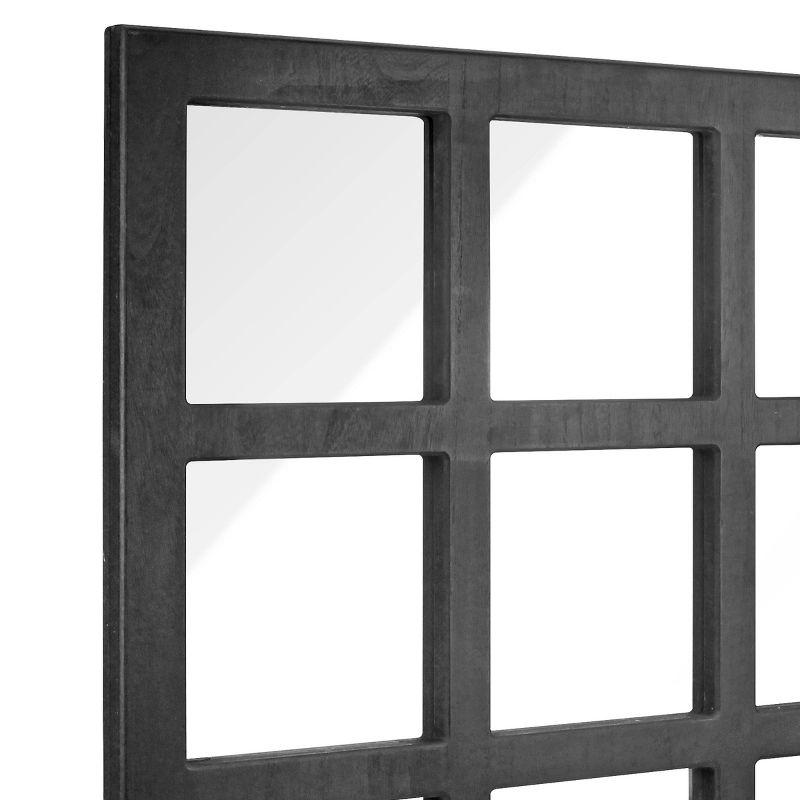 23.5" x 23.5" Rustic 9-Panel Window Pane Decorative Wall Mirror - Stonebriar Collection