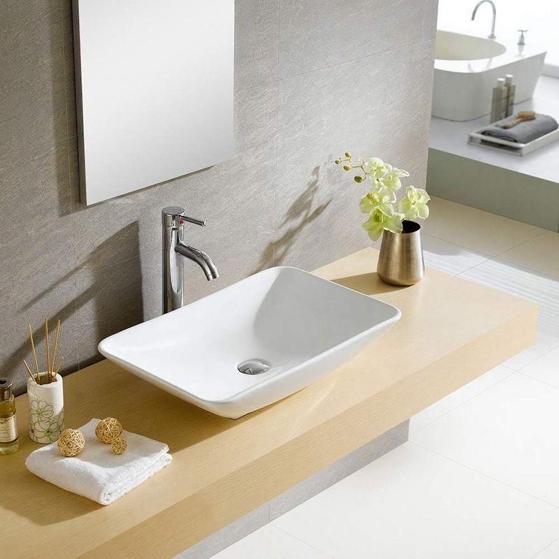 Fine Fixtures Rectangular Vessel Bathroom Sink Vitreous China