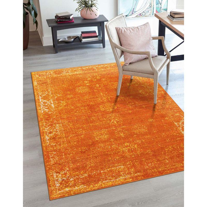 Unique Loom 7' 0 x 10' 0 Sofia Casino Orange Area Rug
