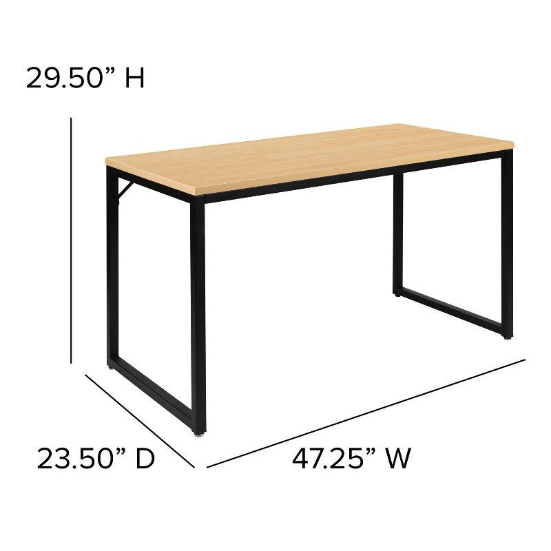 Tiverton 51'' Industrial-Modern Black Metal Frame Desk