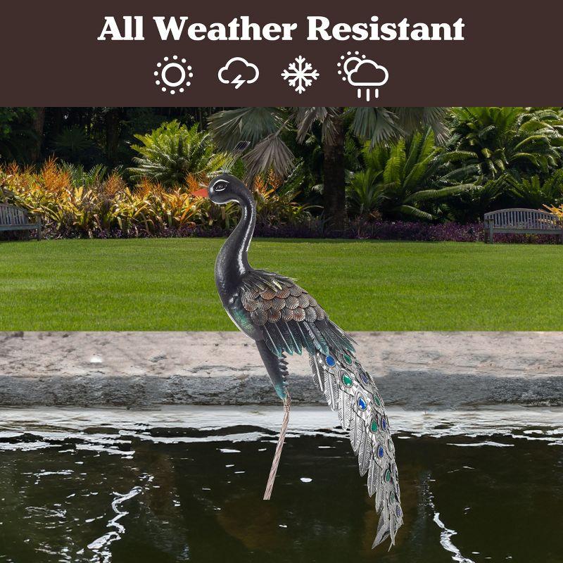 Pure Garden 37-inch Outdoor Peacock Garden Statue