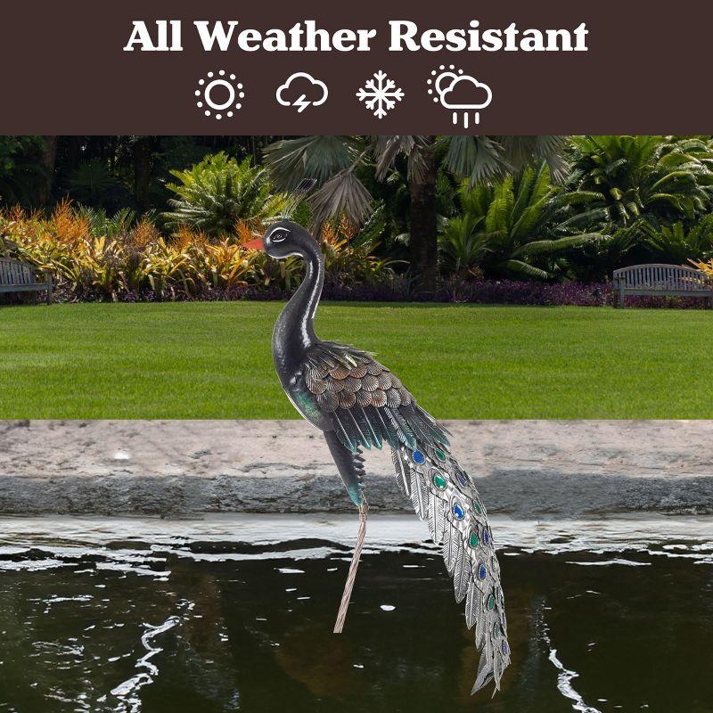 Pure Garden 37-inch Outdoor Peacock Garden Statue