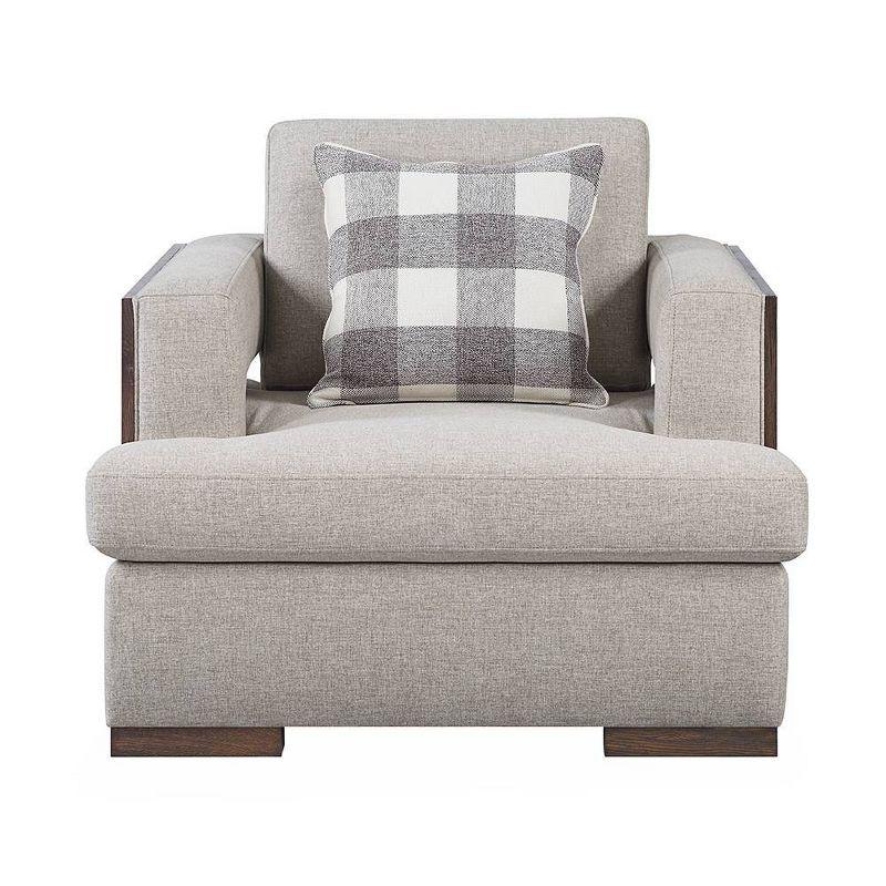 Acme Furniture Niamey Accent Chair Fabric & Walnut