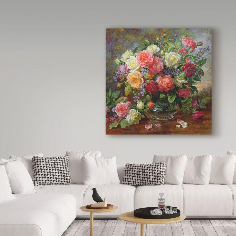 Trademark Fine Art -Albert Williams 'Roses - The Perfection of Summer' Canvas Art