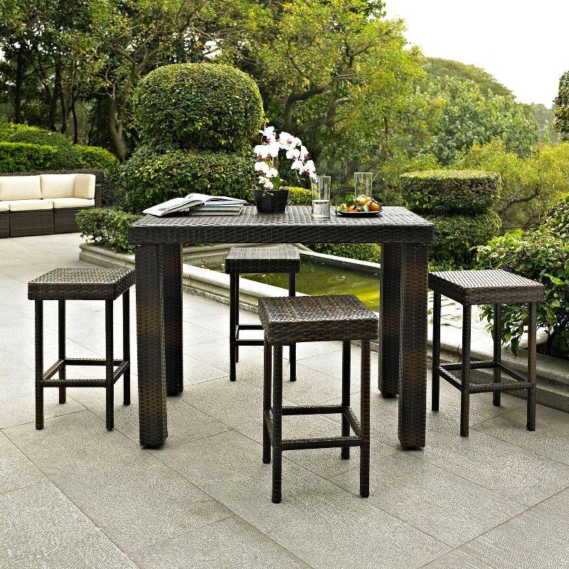 Palm Harbor Brown Wicker 5-Piece Outdoor Dining Set