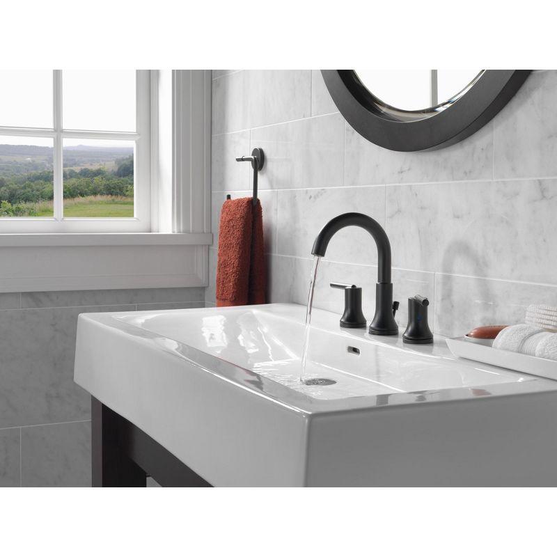 Modern Elegance 16" Widespread Dual-Handle Matte Black Bathroom Faucet